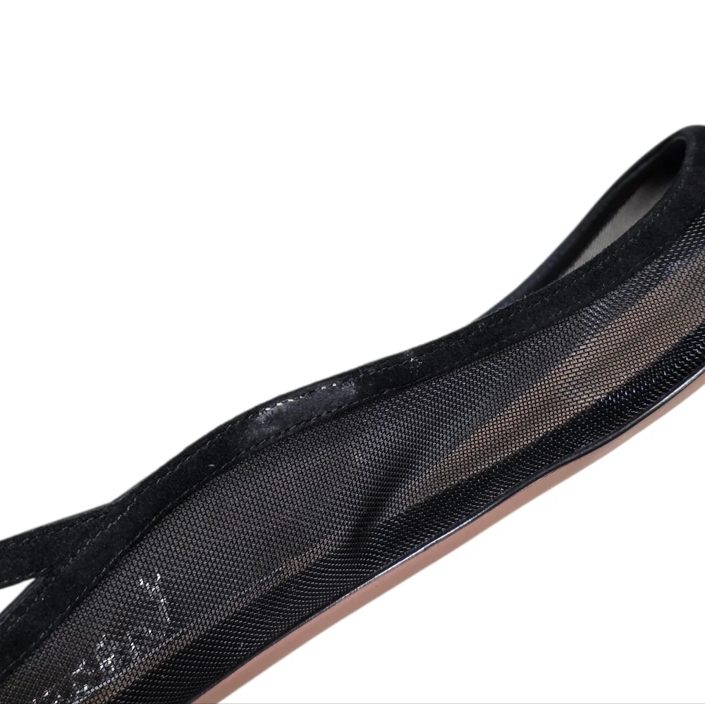 AQUAZZURA SECRET AFFAIR BALLET SHEER FLATS 37/US 7 - Picture 14 of 16